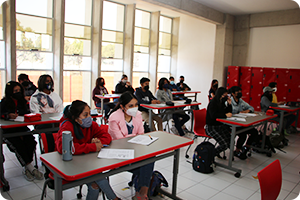 Salón de clases de prepa Tlaxcala