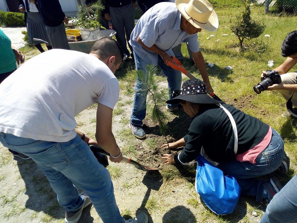 Reforestación casa IBERO Puebla