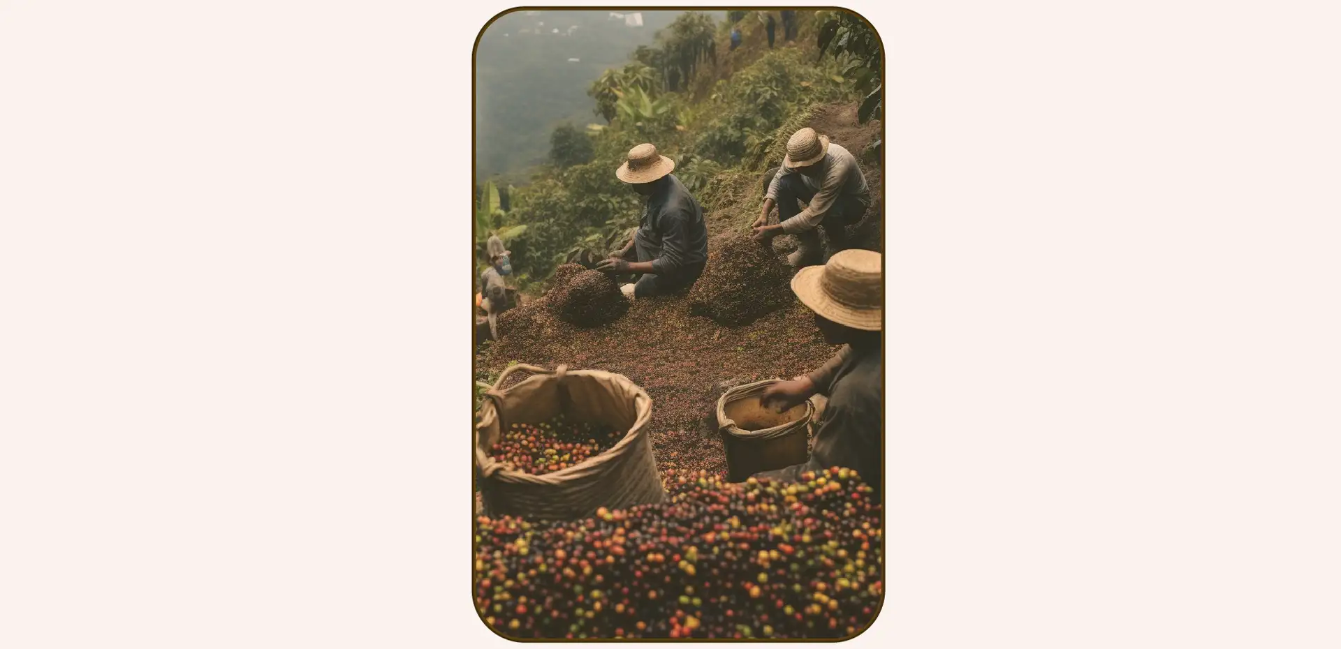 Personas cosechando café