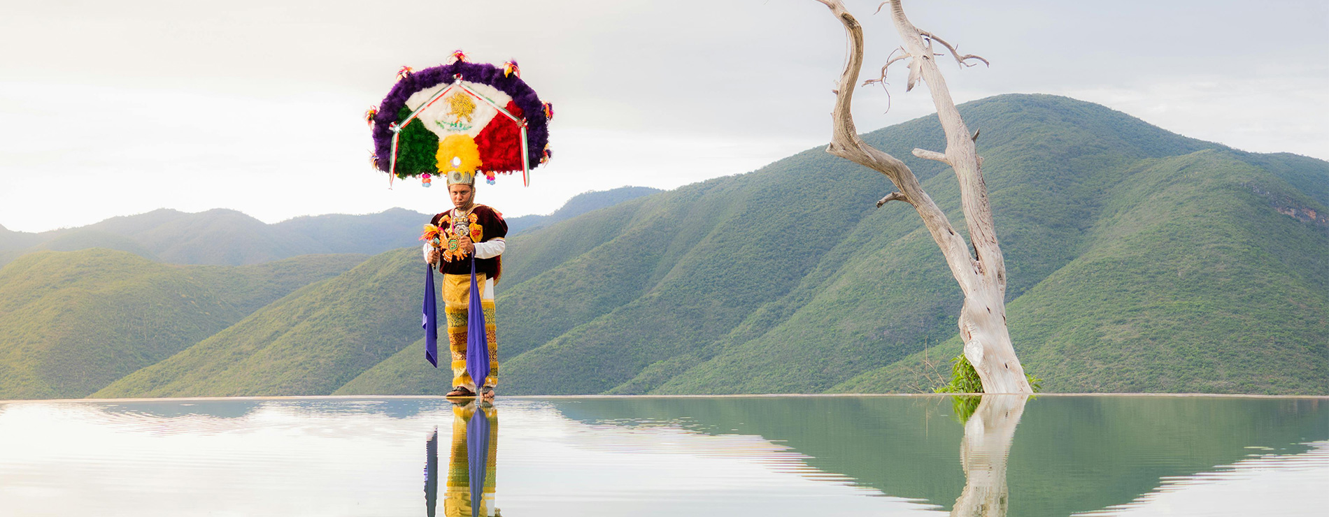 Penacho y espejo de agua