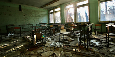 Salon de clases roto