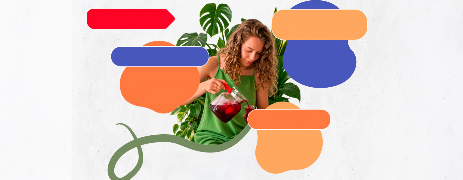 Mujer y planta